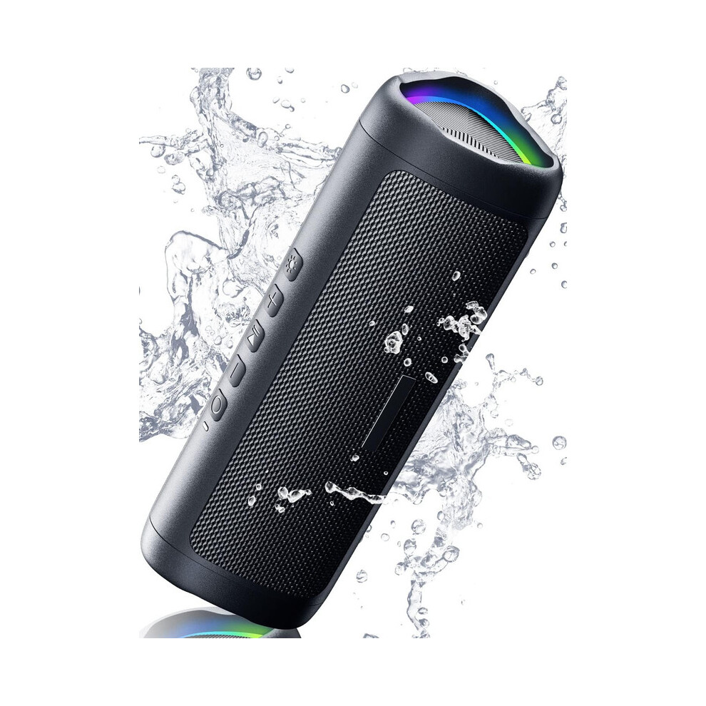 (Black) Bluetooth Speaker With Hd Sound, Portable Wireless, Ipx5 Waterproof, Up To 24H Playtime, Tws Pairing, Bt5.3 Black 3382592187091