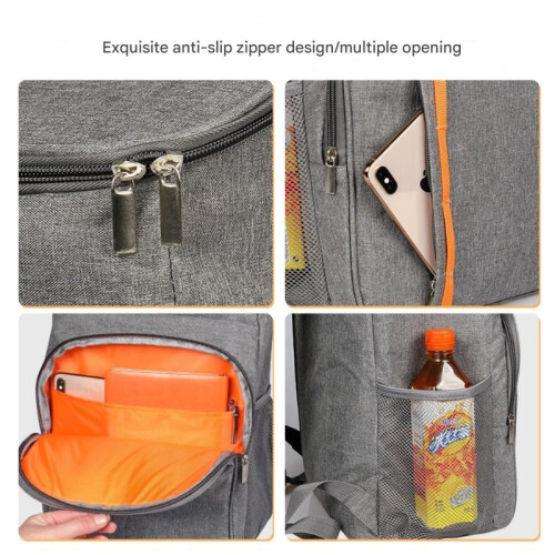 20L lightweight waterproof thermal backpack gray 2