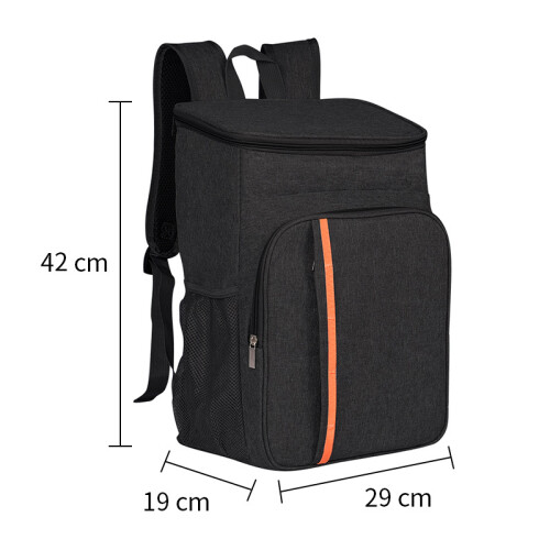 Lightweight, waterproof, insulated 20 liter black backpack