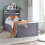 Bedmaster (Grey) Enzo Wooden 3 Drawer Bookcase Bed Single White Grey 3