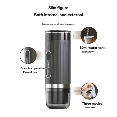 Mini Máquina de Café Aquecida / Cápsulas e Café em Pó 2