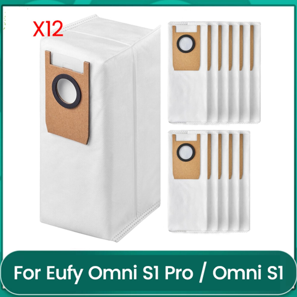 Sem 12 Pack Dust Bags For Omni S1 Pro / Omni S1 Robot Vacuum Cleaner