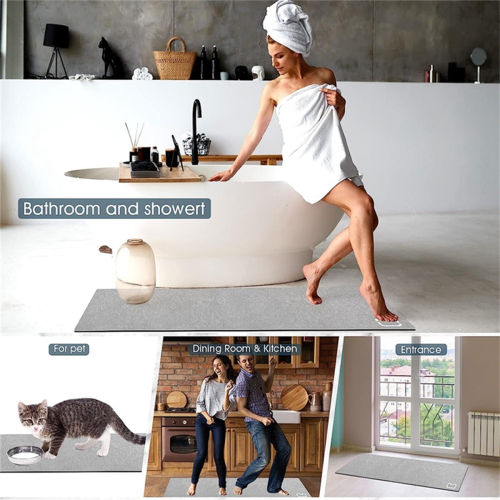 Bathroom Runner Mat Rugs Long Diatomite Stone Bath Mat 2