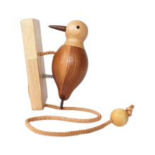 Aldrava de pica-pau de madeira retrô - presente exclusivo para inauguração de casa,