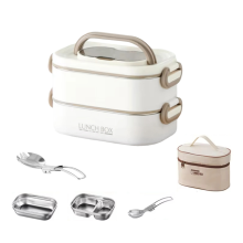 1500ml Double Layers Stainless Steel 304 Thermal Lunch Box