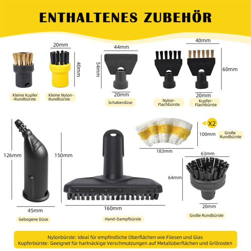 10-Piece Accessory Set For Steam Cleaners SC1, SC2, SC3, SC4 2