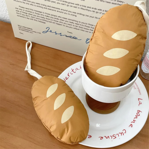 Cartoon Bread-Shaped Foldable Shopping Bag 1