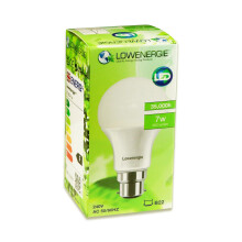(1 pack) Lowenergie A60 LED Bulb 7w B22 3000K