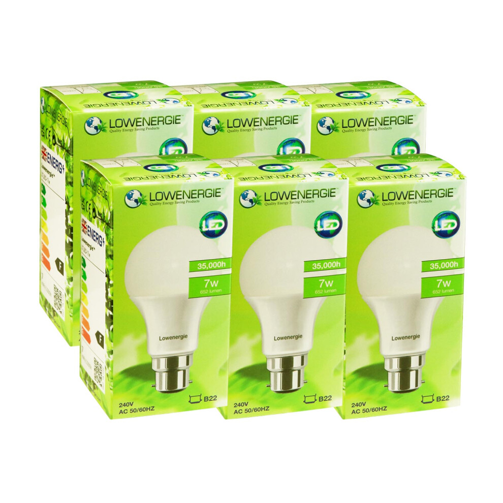 (6 Pack) Lowenergie A60 LED Bulb 7w B22 3000K-image-OPC-PFWNBZ7-NEW