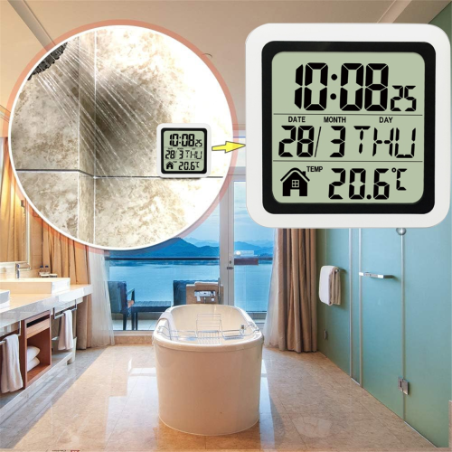 Large Waterproof Bathroom Wall Clock 2