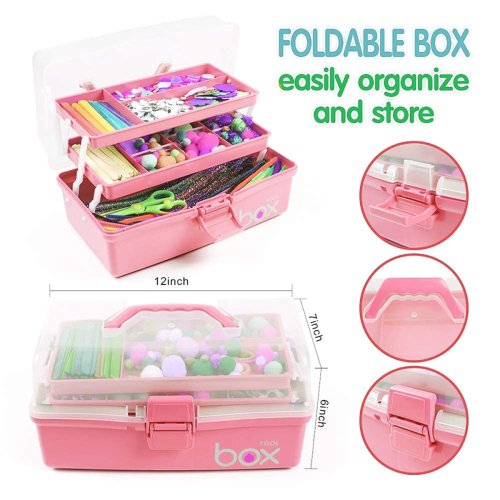12in Three-Layer Multipurpose Storage Box, Folding Tool Box 1