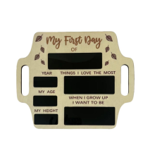 Placa de primeiro dia de aula, placa de quadro negro portátil para pendurar na escola
