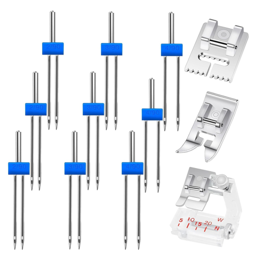 Double Needle With Presser Foot Different presser feet