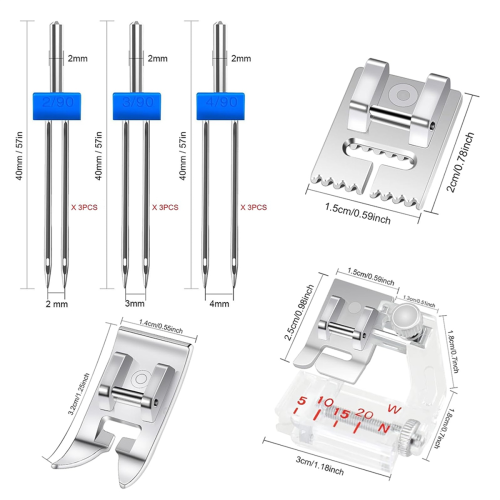 Double Needle With Presser Foot Different presser feet 1