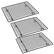grade de resfriamento de bolo quadrado antiaderente rede de secagem 25,5x23x3cm