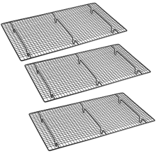 grade de resfriamento de bolo quadrado antiaderente rede de secagem 26x45x3cm