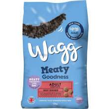 (Wagg Meaty Goodness Beef) Wagg Meaty Goodness Complete Dry Adult Dog Food Beef Dinner 12kg