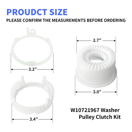 Washer Drive Belt Replacement Kit Compatible for 1