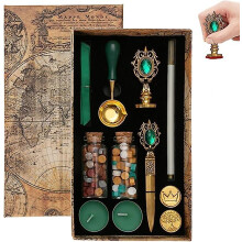 (B) Vintage Wax Seal Stamp Set