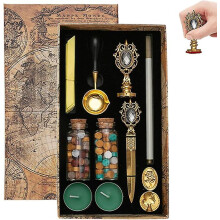 (D) Vintage Wax Seal Stamp Set