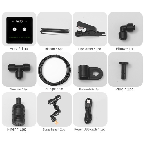 Rainforest Sprayer WiFi-Controlled Automatic Mist Kit A — Timed, Self-Priming Irrigation for Rainforest Tanks 2