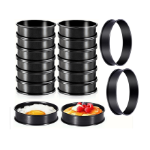 16 Pcs Crumpet Rings Nonstick 4 Inch Stainless Steel