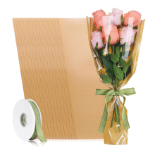 50 peças de sacos de embalagem de flores com fita