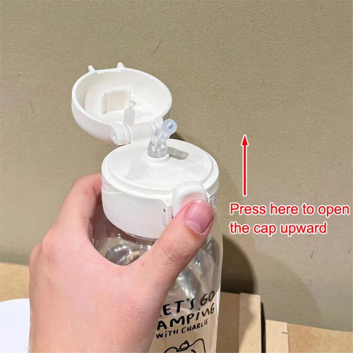 Plastic Water Bottle Water Cup With Straw Large Capacity 1
