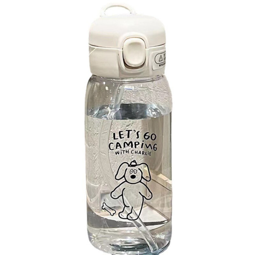 Plastic Water Bottle Water Cup With Straw Large Capacity