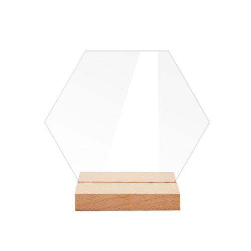 12PCS DIY Placa de mesa de acrílico em branco Placa transparente com suporte A