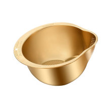 Rice Washer Strainer Bowl Stainless Steel Rice Washing Bowl B
