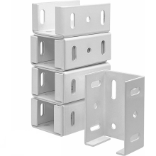 Kit de suportes de trilhos de 2-3/4 polegadas para serviços pesados, suporte de cerca de alumínio branco