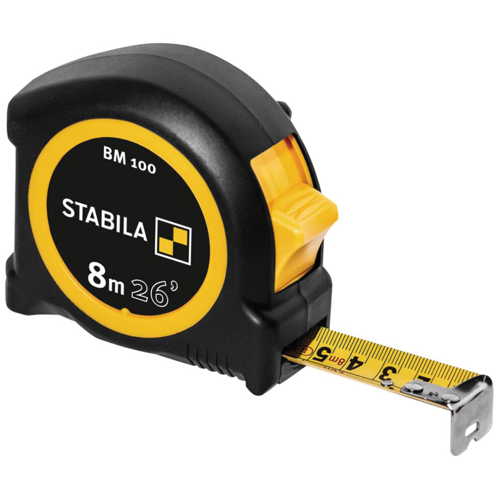 Stabila 19580 BM 100 Compact Pocket Tape 8m/26ft (Width 25mm)