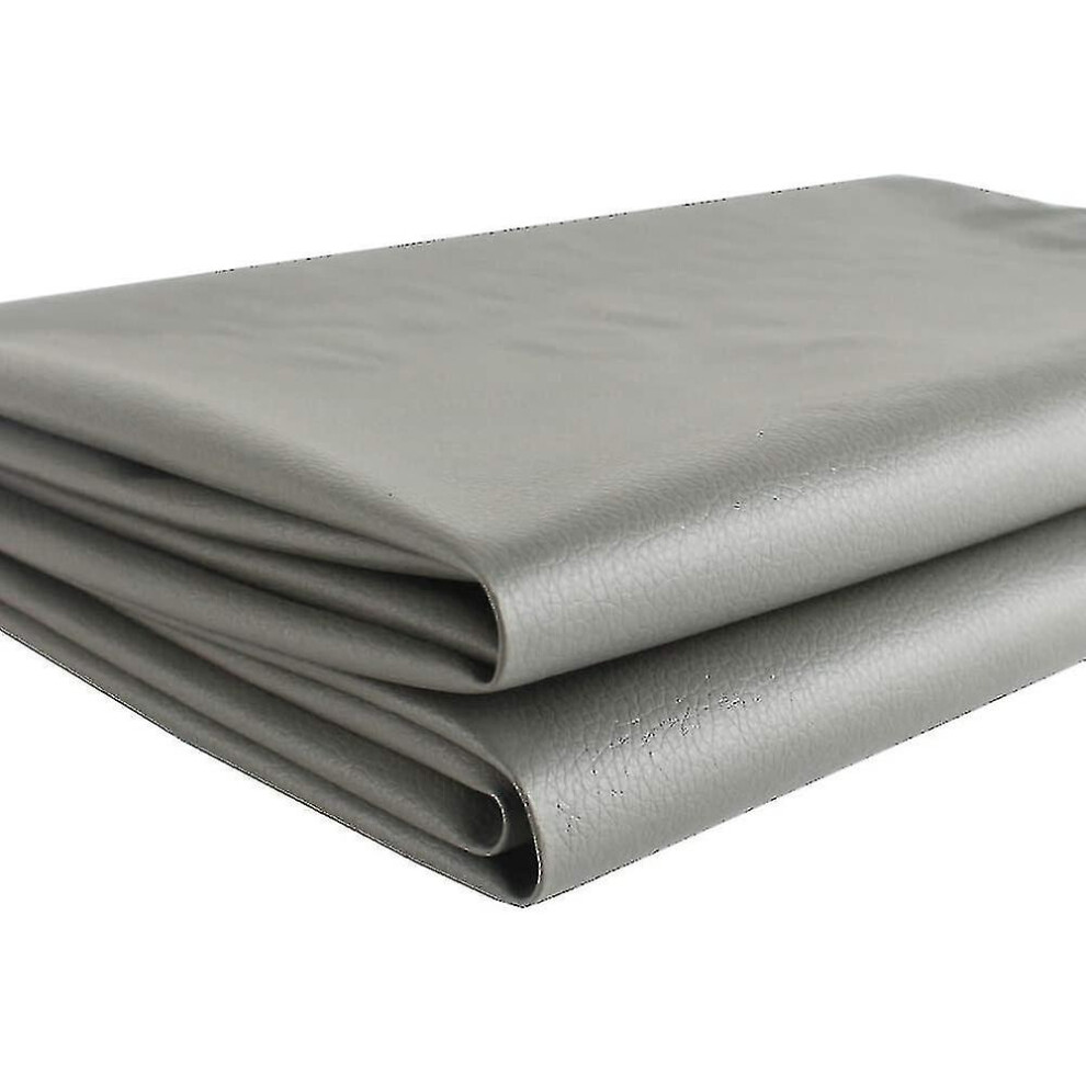 (Grey, 54inch x 108inch) Soft Waterproof Synthetic Fabric Material Marine Vinyl Faux Leather Sheets Durable Replacement Renovate For Upholstery Muscle Car Furniture Sofa (54in