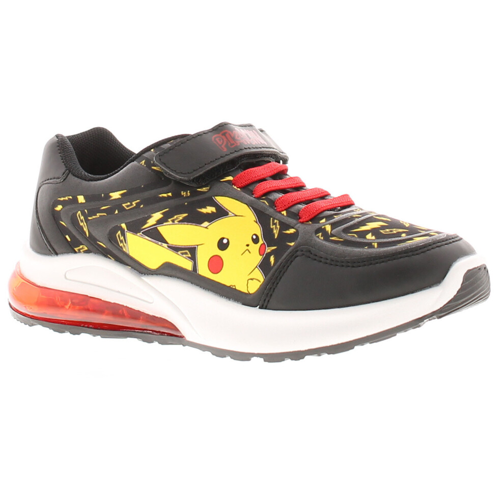 (Black, 3 (Adults')) Pokemon Boys Trainers Zaina Pika Emboss Touch Fastening black UK Size