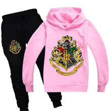(Pink, 11-12 Years) Harry Potter Printed Tracksuit Set Kids Hoodies Sweatshirt Tops Jogging Pants Bottoms Boys Girls Outfits