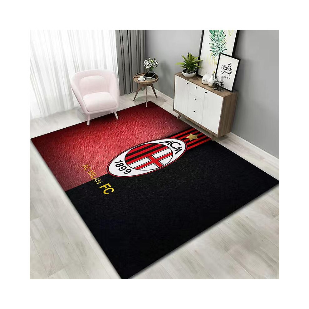 (AC Milan B) Vintage Square Carpets Soft Non Slip High Water Absorption Rug For Study Room-image-OPC-PFWNRD9-NEW