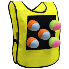 Dodgeball Play Set, hook and loop Dodgeball Vest With 5 Balls, Outdoor Throwing Game For Kids And Adults, Reaction Balls, Board Game, Interactive Game