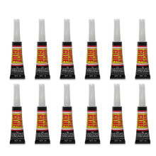 Farfi 12pcs Super Glue Multifunctional Strong Adhesive Home Office Instant Glue Tool