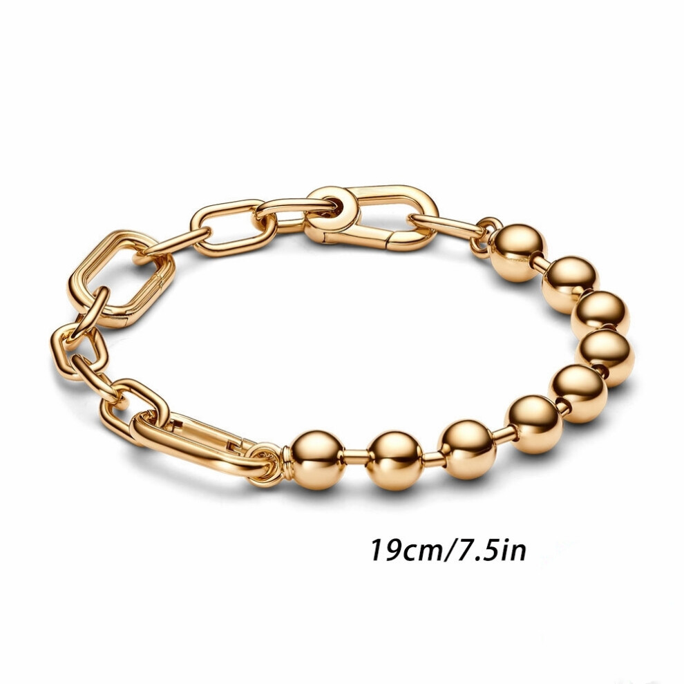 (FM014) 2025 The New Chain Bracelet Suitable For ME Style Charm DIY Women's Fashionable Jewelry ME Series Pearl Fit Pandora Gift