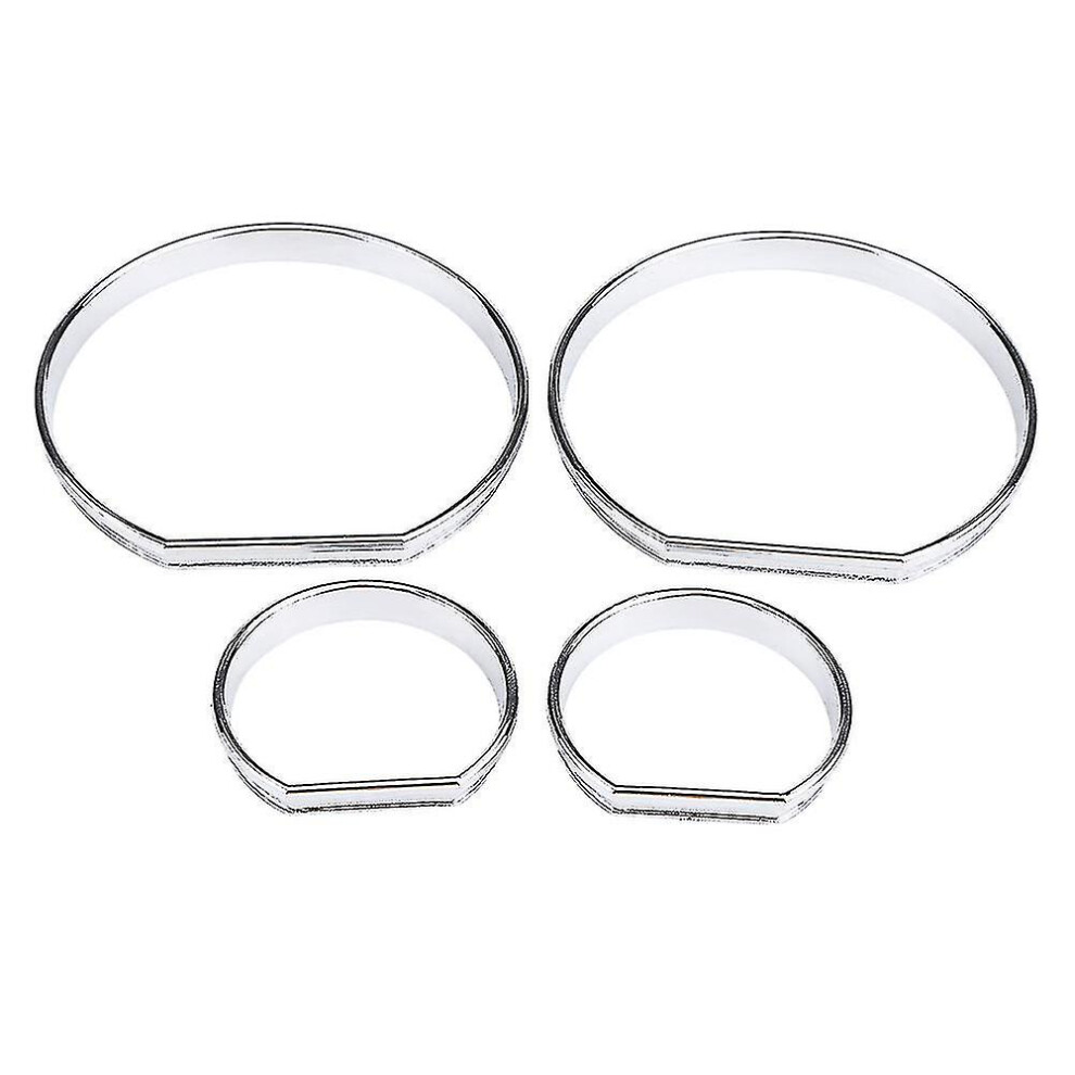 4Pcs Car Front Dashboard Speedometer Gauge Decoration Frame Dial Rings Trim For Bmw E46 8994439504159