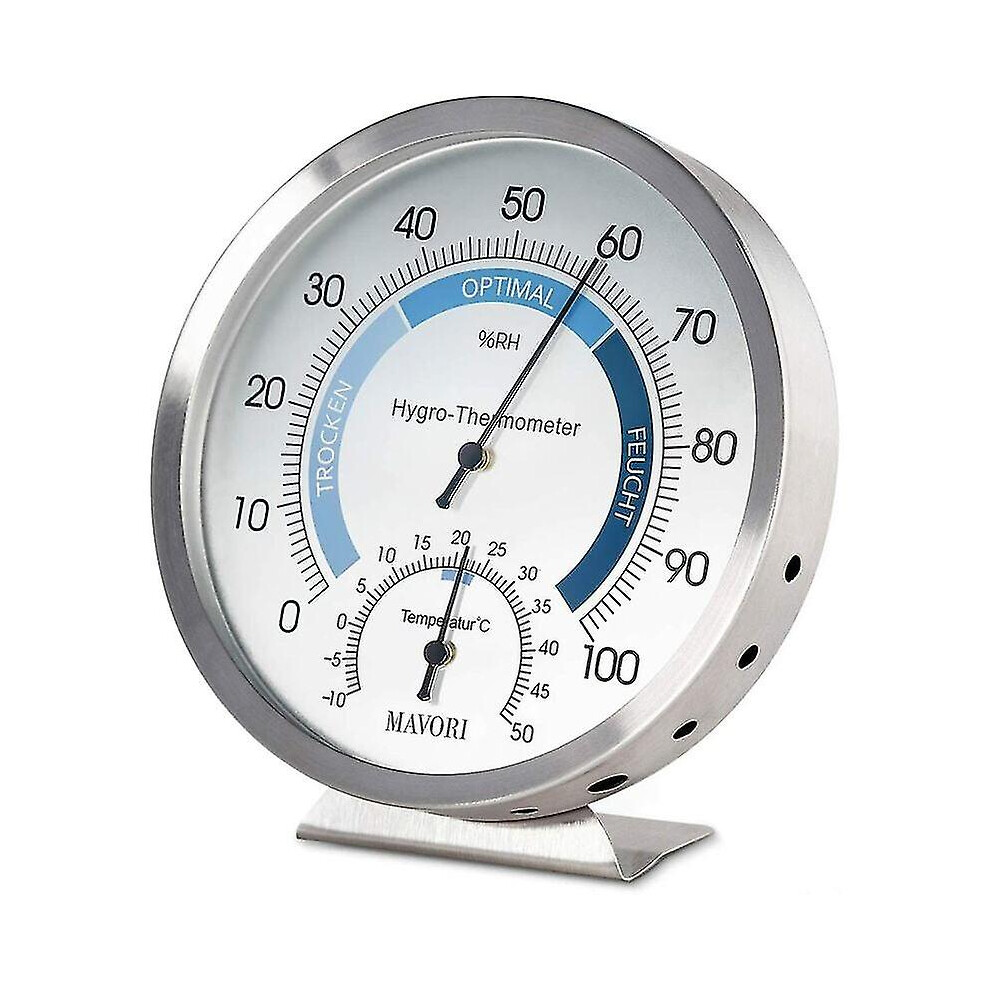 Hygrometer Indoor Analog Thermometer - High Quality Stainless Steel-Yujia 8994439442116