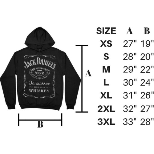 (XL) Jack Daniel's Pullover Black Hoodie 1