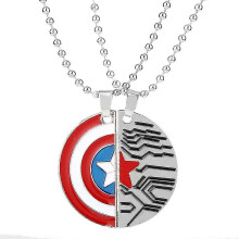 Lovers Necklace Brother Friendship Superhero Captain Americ Winter Soldie Necklace Gifts For Men Woman Girl