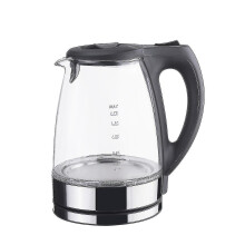 1.7l Glass Electric Kettle Auto Shut Off Led Illuminating Water Kettle With Eu Plug (blue Light)