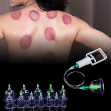 12 Cups Set Vacuum Cupping Massage Massage Healthy Slimming Suction Cupping Set