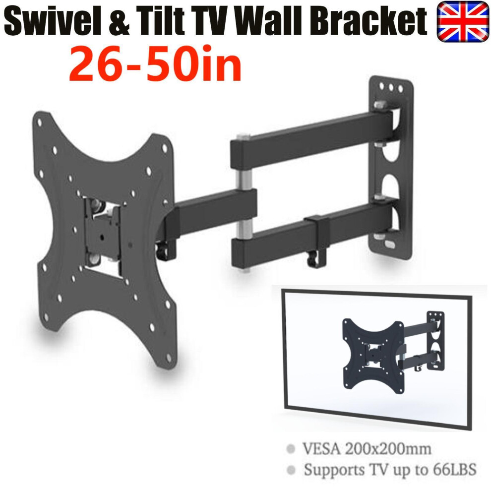 Swivel & Tilt TV Wall Mount Bracket  for 26"-50" LED LCD TVs