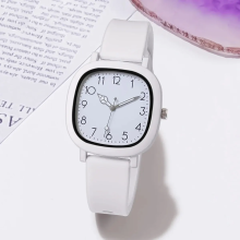 (White) Quartz Wrist Watch Original Brand Women+ Free Gift