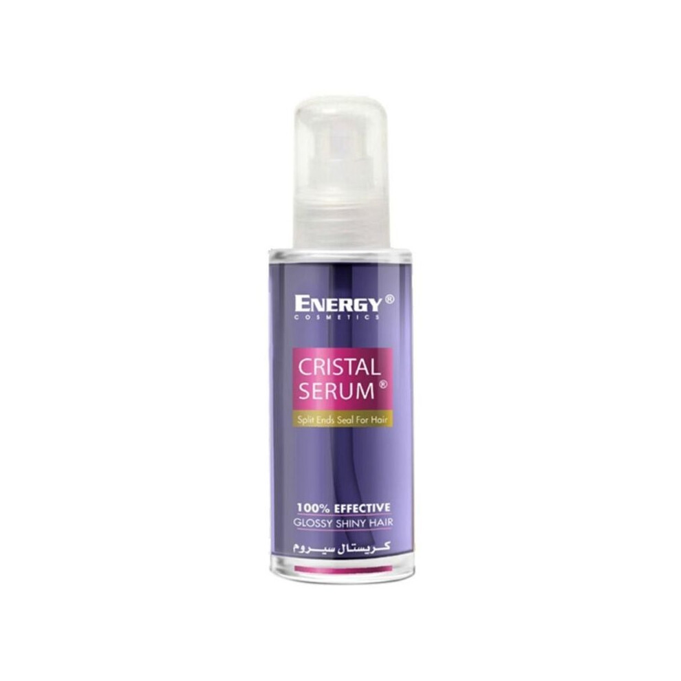 ENERGY COSMETICS Cristal Serum for Glossy Shiny Hair 60ml | 100% Effective Hair Shine Treatment, Smooth & Nourish