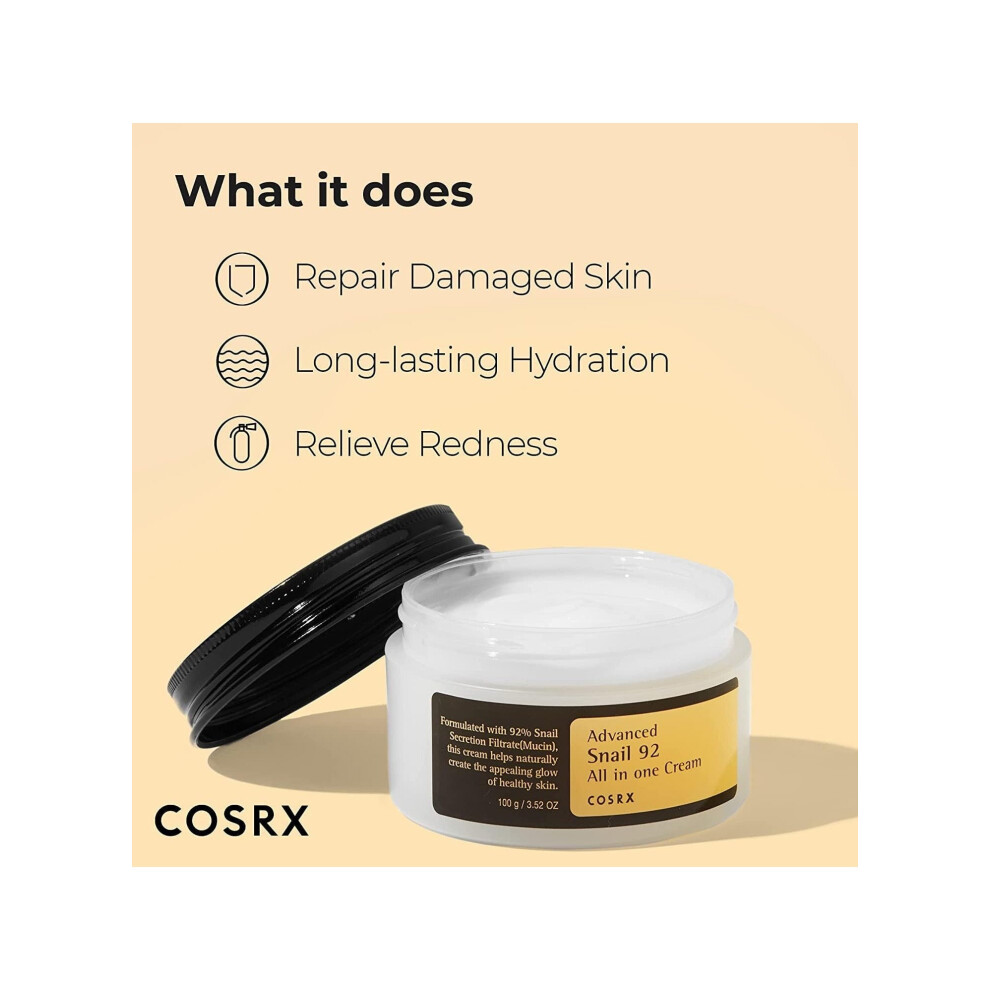 Cream Cosrx Advanced Snail 92 All-In-One Moisturizer With 92% Snail Mucin |Hydrating & Repairing 100G